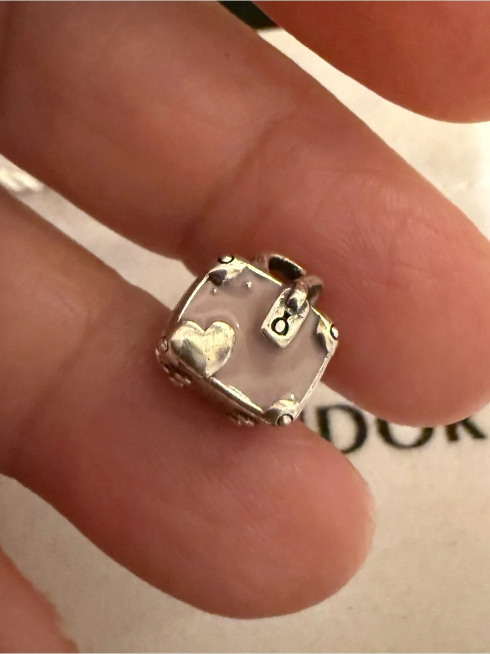 Pandora Silver 'Love Travels' Luggage Charm in Silver